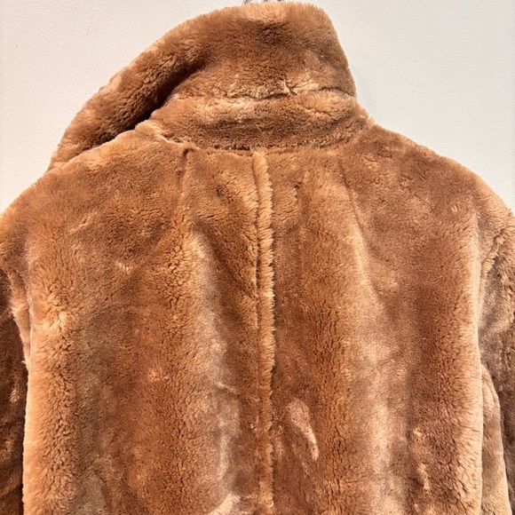 J. Crew Faux Fur Peacoat Brown Women’s Size XL NEW - Picture 11 of 16